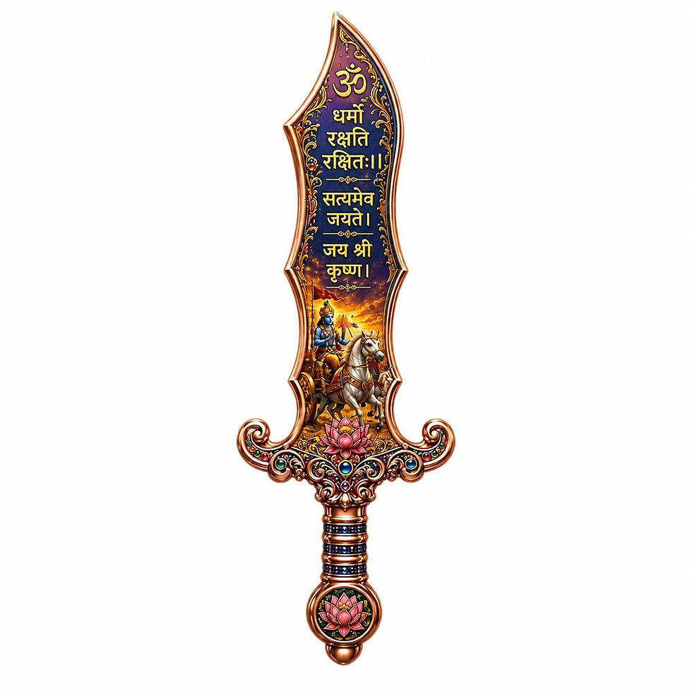 Thumbnail: Lord Krishna's Nadaka Sword Shaped 2 oz .999 Copper Medal