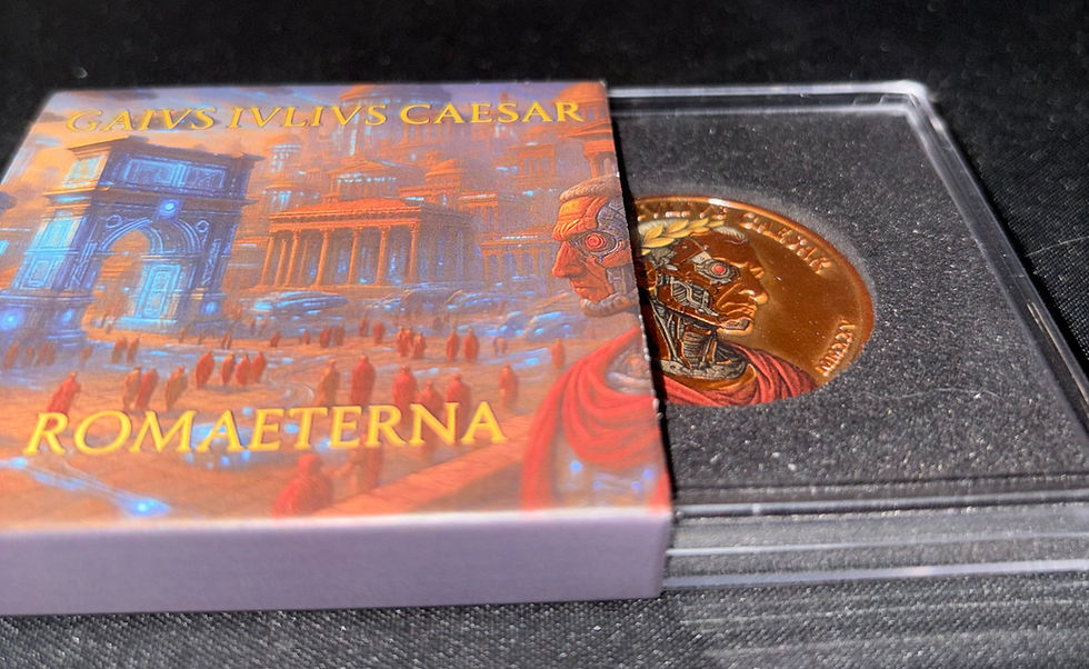 Miniatura: GAIVS IVLIVS CAESAR Roma Aeterna Future In The past 1 Oz Copper Round Italy 2025