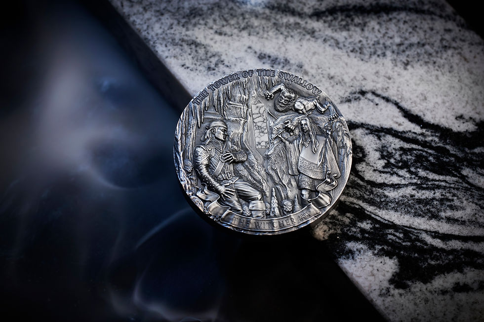 Miniaturbild: The Tower of The Swallow - The Witcher Book Series -1kg 1kilo Silver Niue 2024