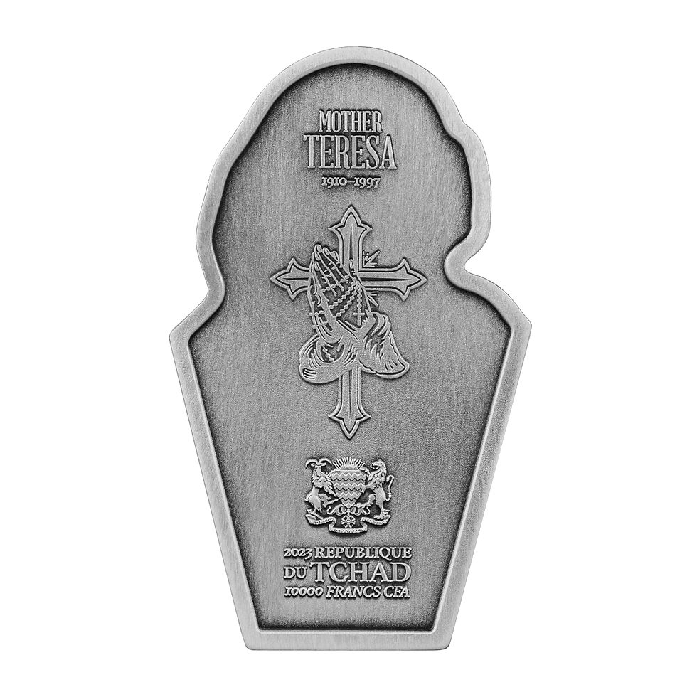 Miniatura: Mother Teresa 2 oz 999 Fine Silver Coin - Chad 2023