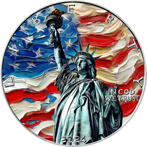 LIBERTY STATUE AmericArt 1 Oz Silver Coin 1$ USA 2024