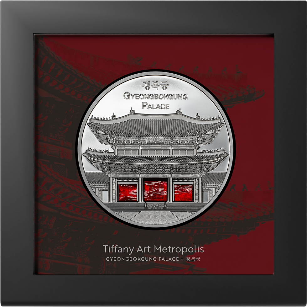 Miniature : GYEONGBOKGUNG Tiffany Art Metropolis 5 Oz Silver Coin 25$ Palau 2024