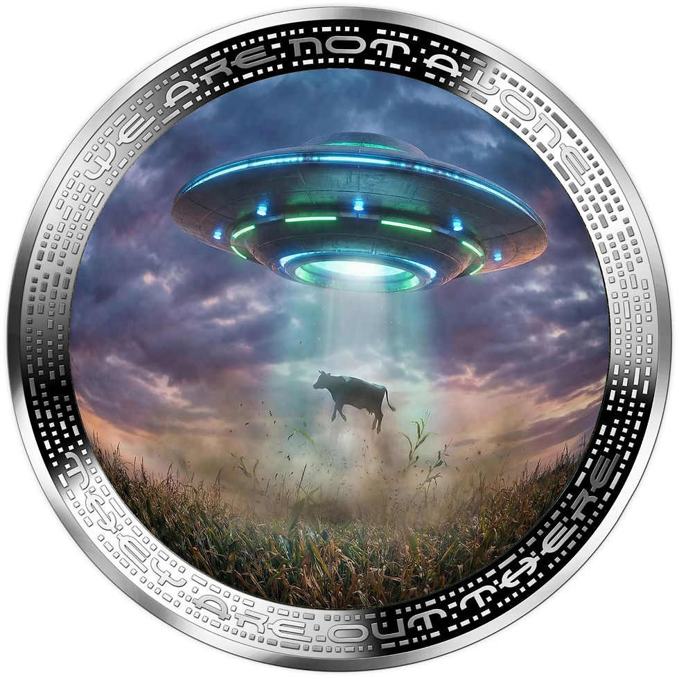 Thumbnail: Cow Abduction: Alien & UFO series - 1oz .999 Silver Coin - 1000F Cameroon 2026