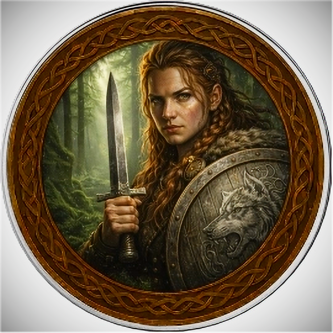 The Vikings: Sigrid Wildfang 1 Oz .999 Silver $1 USA 2026