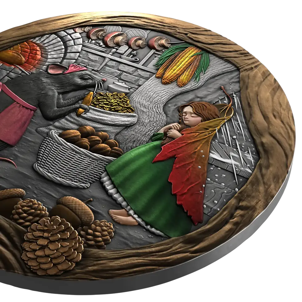 Miniatura: Thumbelina - Fairy Tales Series - 1 Oz .999 Silver Coin 1$ Niue 2026