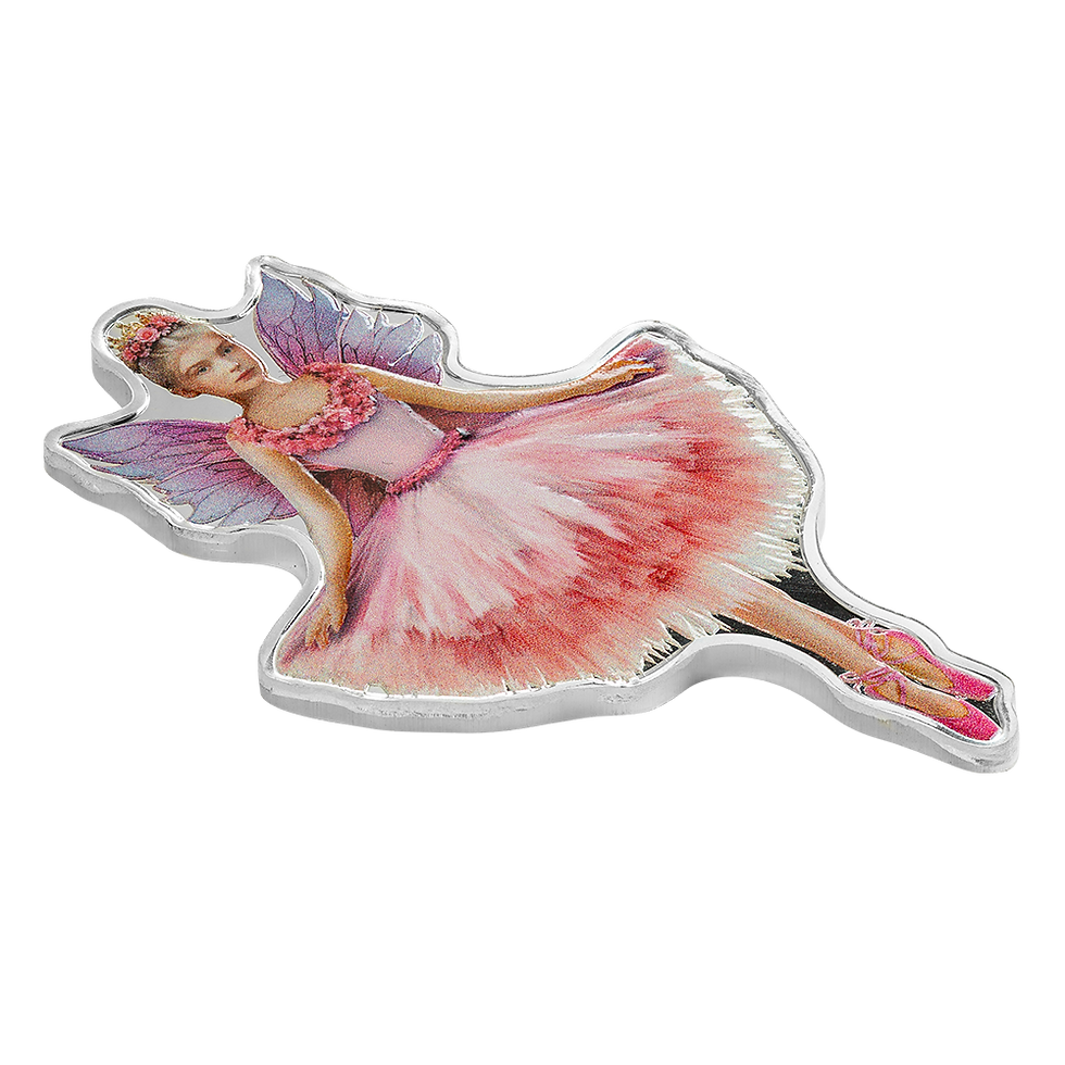 Miniature : THE SUGAR PLUM FAIRY Pamp Nutcracker 1 Oz Silver Coin 2$ Solomon Islands 2024