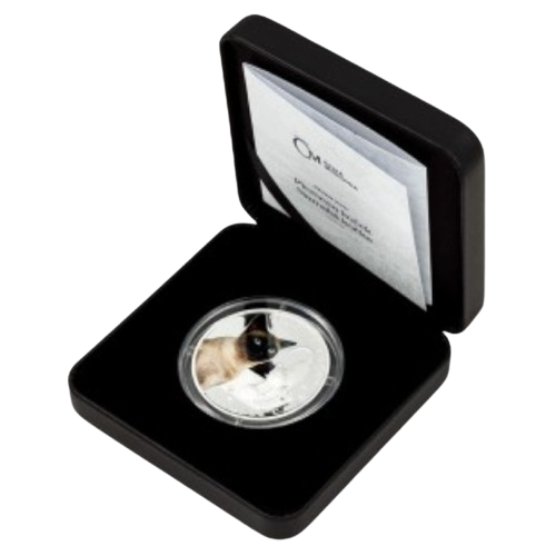 Miniatura: SIAMESE CAT - Cat Breeds Series - 1 Oz Silver Coin 1$ Niue 2024