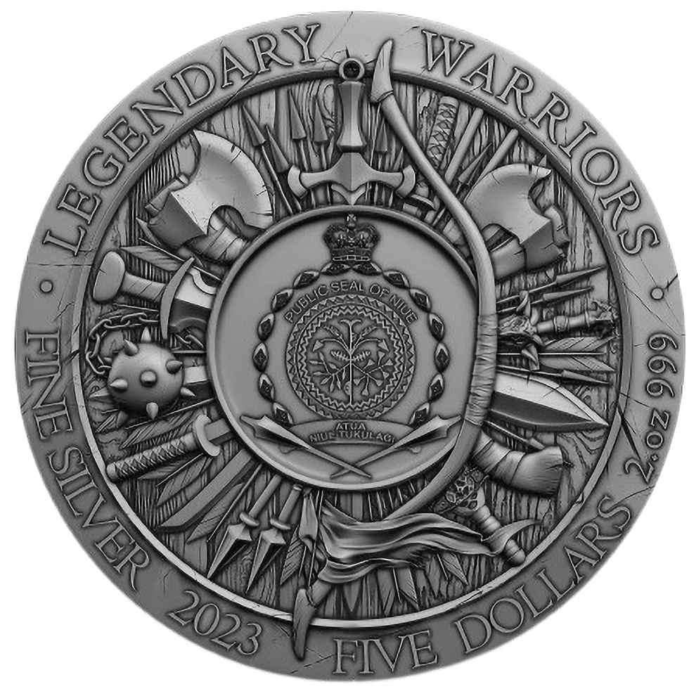 Miniatura: GERONIMO Legendary Warrior series 2oz .999 High Relief Silver Coin $5 Niue 2024