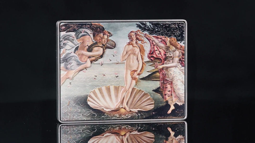 Miniatura: Birth of Venus 1486 by Sandro Botticelli 1 oz Silver Coin 1000F Cameroon 2024