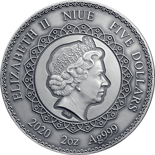 Miniatura: OWL Mandala Collection 2 oz Antique finish Silver Coin 5$ Niue 2020