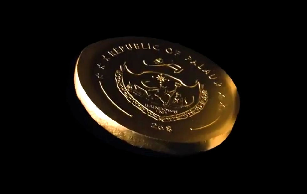 Thumbnail: Inca Sun God - 500g .999 Silver Gilded Ultra High Relief $25 Palau 2023