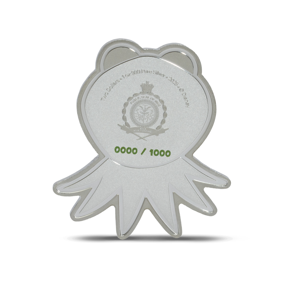 Miniaturbild: The Muppets 70th Anniversary Kermit the Frog 1 oz Silver Coin $2 Niue 2025