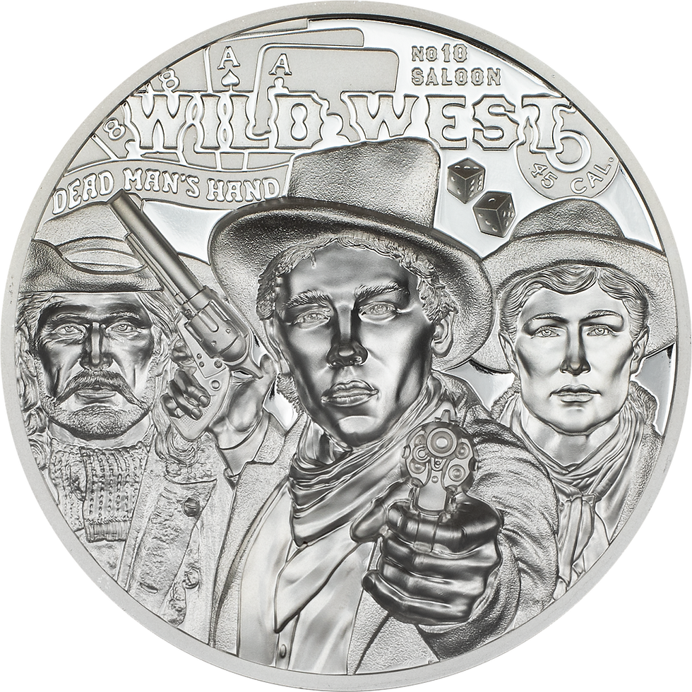 Miniatura: WILD WEST Legends 1 Oz Silver Coin 5$ Cook Islands 2024