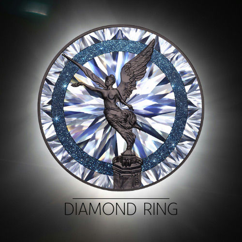 Miniatura: DIAMOND RING Diamond Dust & Ruthenium 1Oz .999 Silver Coin Mexico Libertad 2024