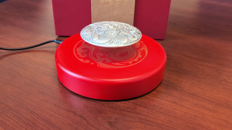 Miniatura: 2024 Two Dragons & Pearl Levitating 88g Antiqued Silver Medal