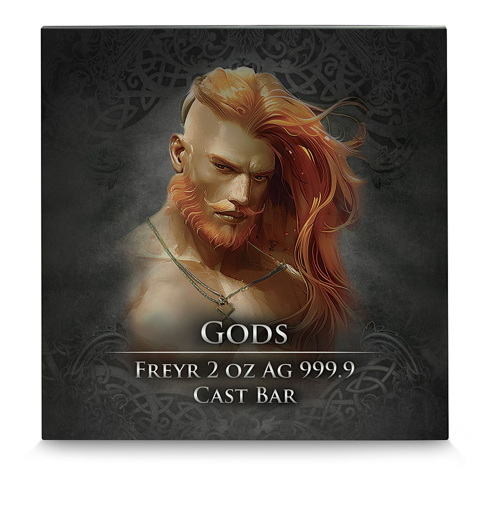 Miniatura: Gods: Freyr - 2 oz 999.9 Silver Cast Bar