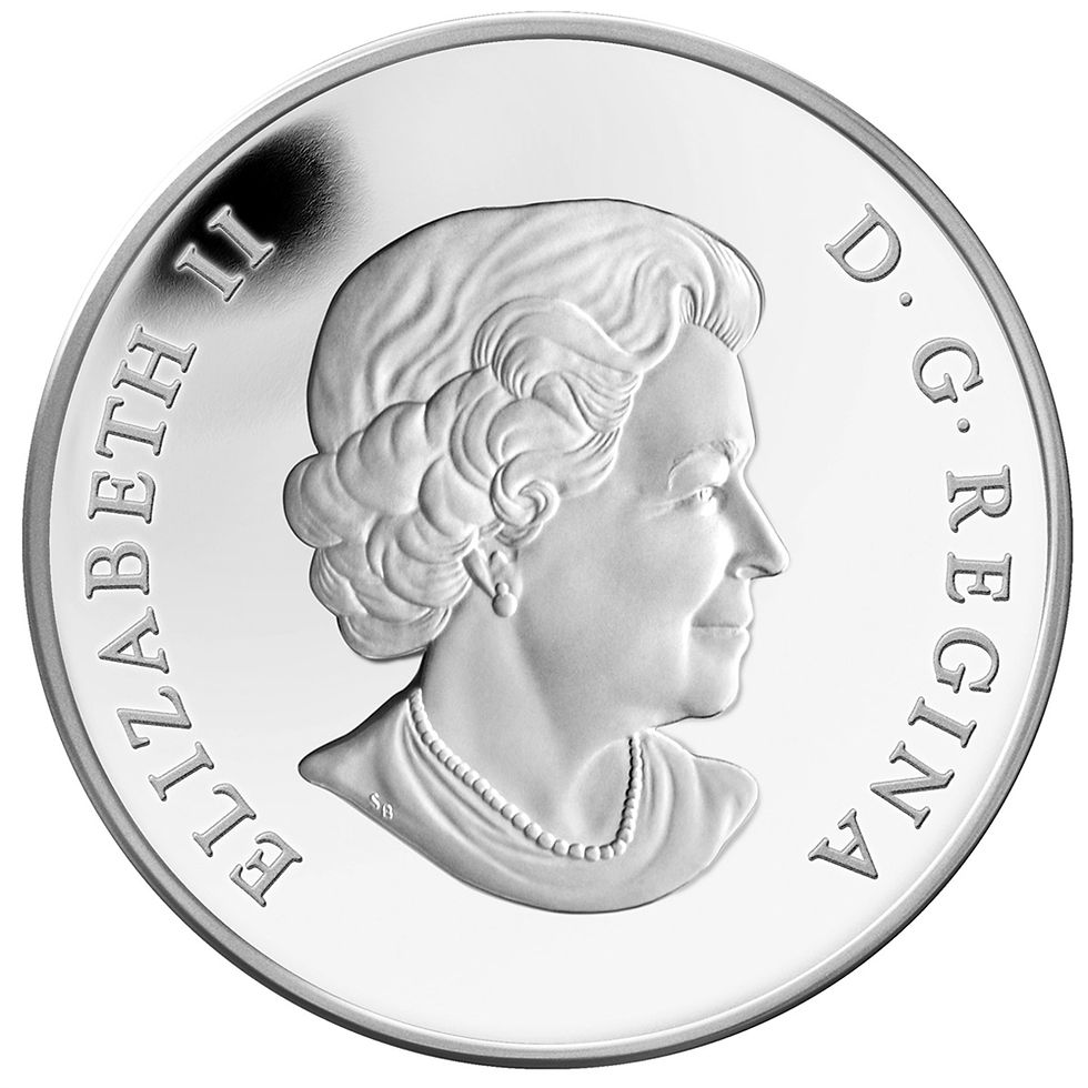 Miniatura: 2014 Canada $ 25 Moneta d'argento fine Matriarca Moon Mask Altorilievo