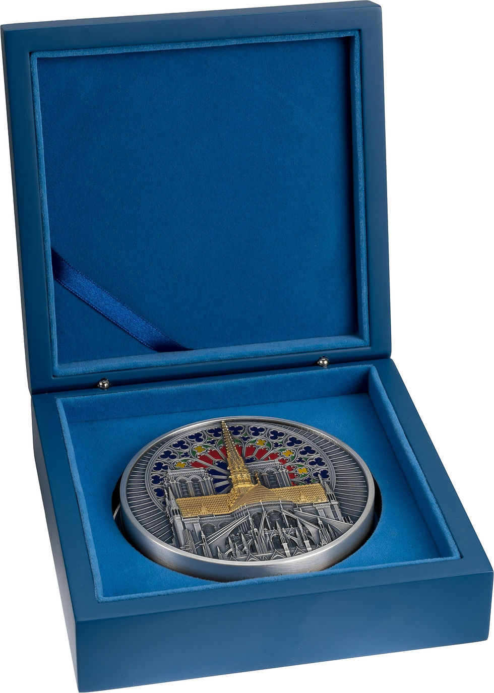 Miniatura: NOTRE-DAME DE PARIS - P. DE GREEF - 1Kg Kilo .999 Silver Coin 10000F Congo 2024