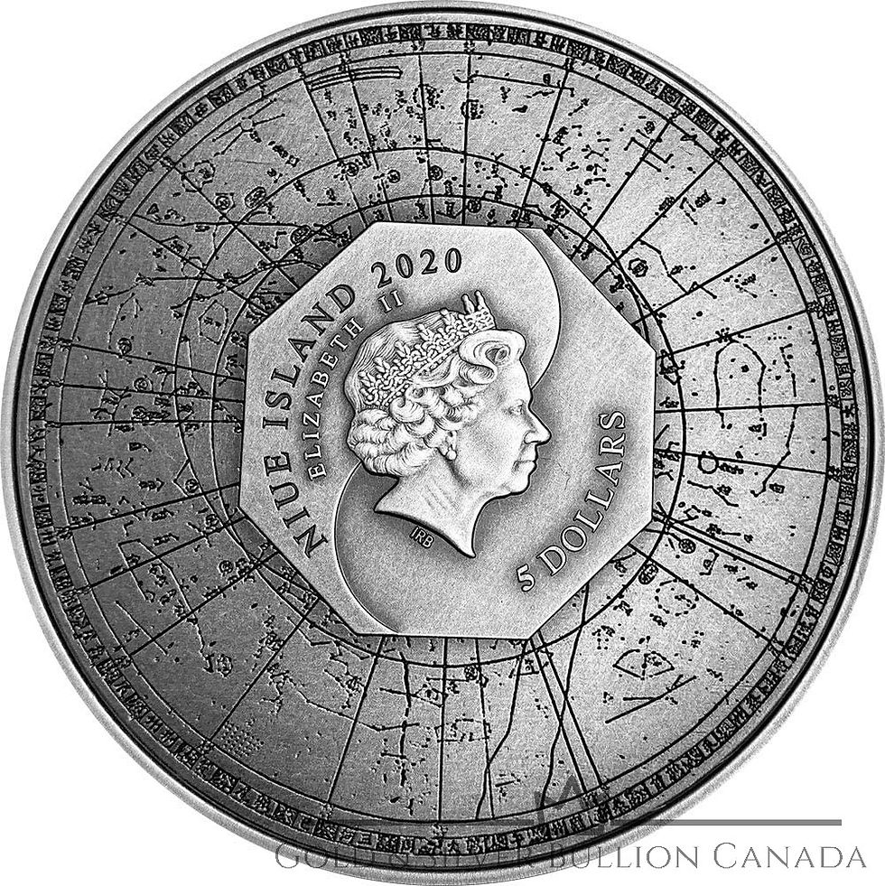 Thumbnail: AZURE DRAGON QING LONG Four Auspicious Beasts 2 Oz Silver Coin 5$ Niue 2020 AZU