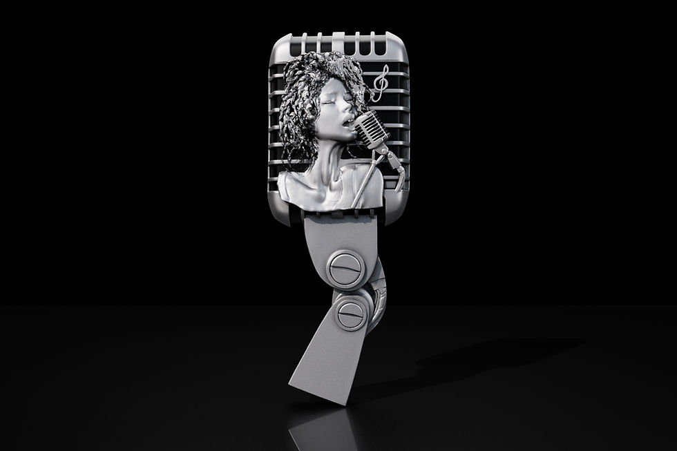 Miniatura: JAZZ SOUL Voices of Music 2 Oz Silver Coin 2000 Francs Cameroon 2025