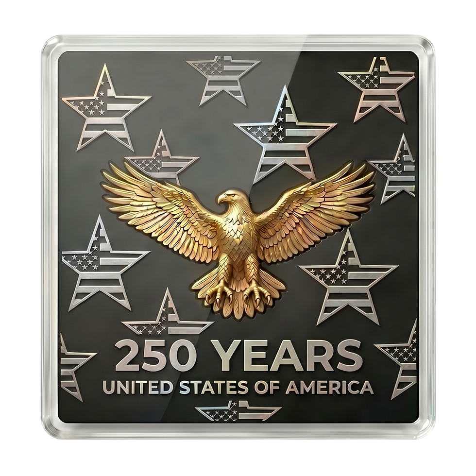 Miniature : AMERICAN EAGLE 250th ANNIVERSARY 1/20Gram .999 Gold in Assay