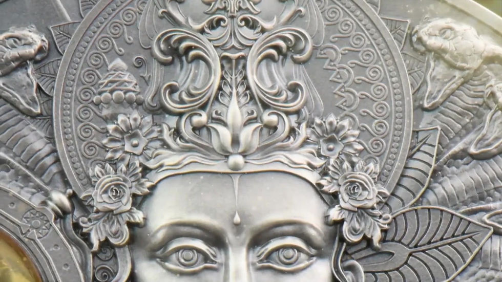 Miniatura: VISHNU Divine Faces of the Sun 3 Oz Silver Coin 5$ Niue 2023