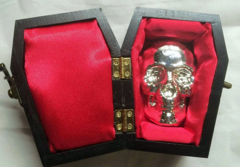 Thumbnail: 1 KILO KG .999 Silver 3D SKULL "Yeager's Poured Silver" Hand poured