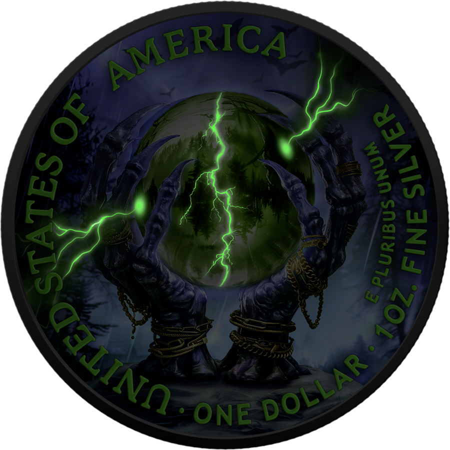 Thumbnail: Witch Spell - Halloween 1oz .999 Silver American Eagle $1 USA 2024