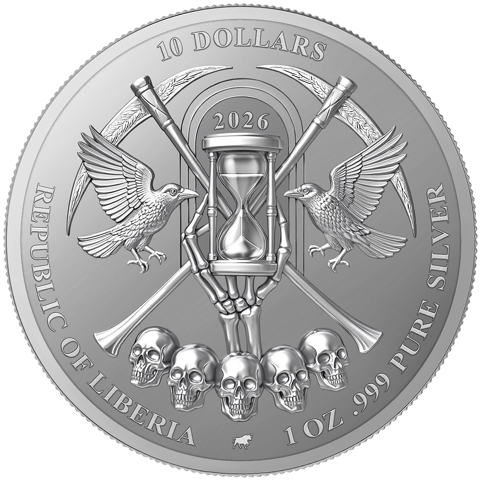 Miniatura: Eternal Darkness - The Grim Reaper Collection - 3 x 1 oz .999 silver Liberia 202