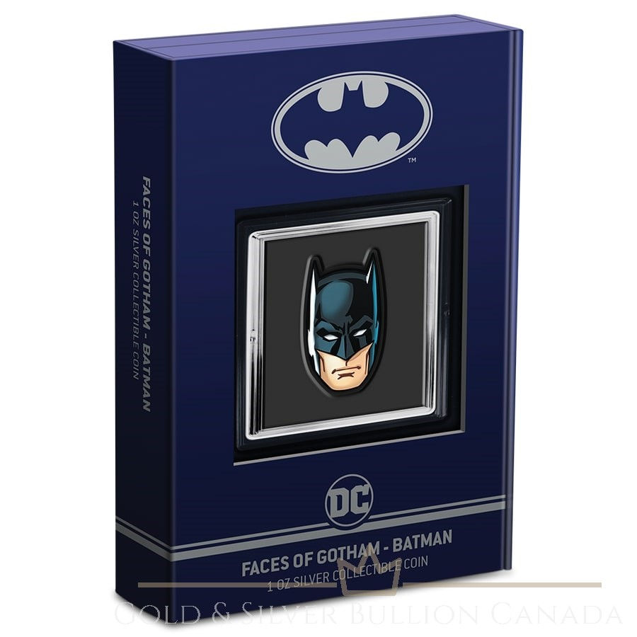 BATMAN FACES OF GOTHAM – 2022 1 oz Pure Silver Proof Special Shaped Coin – CHIBI