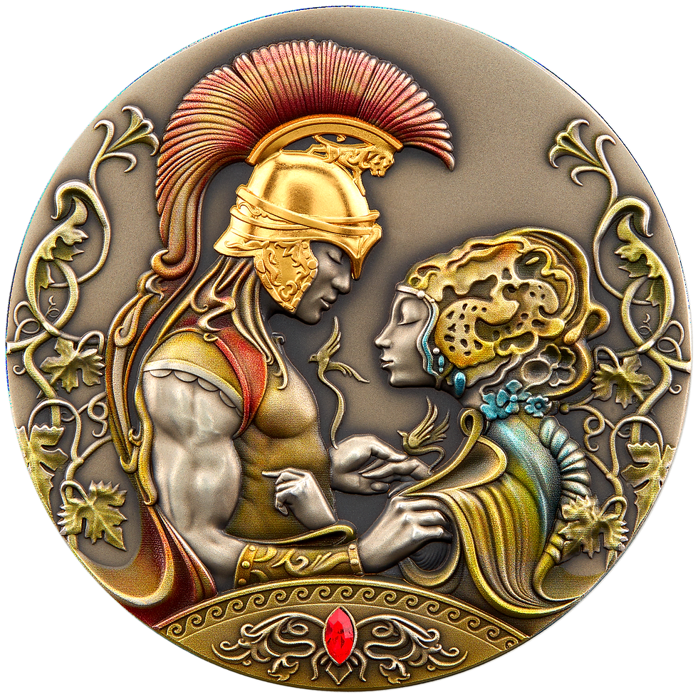 MEDEA AND JASON’S LOVE Myths of Love 2 Oz Silver Coin 5$ Niue 2022