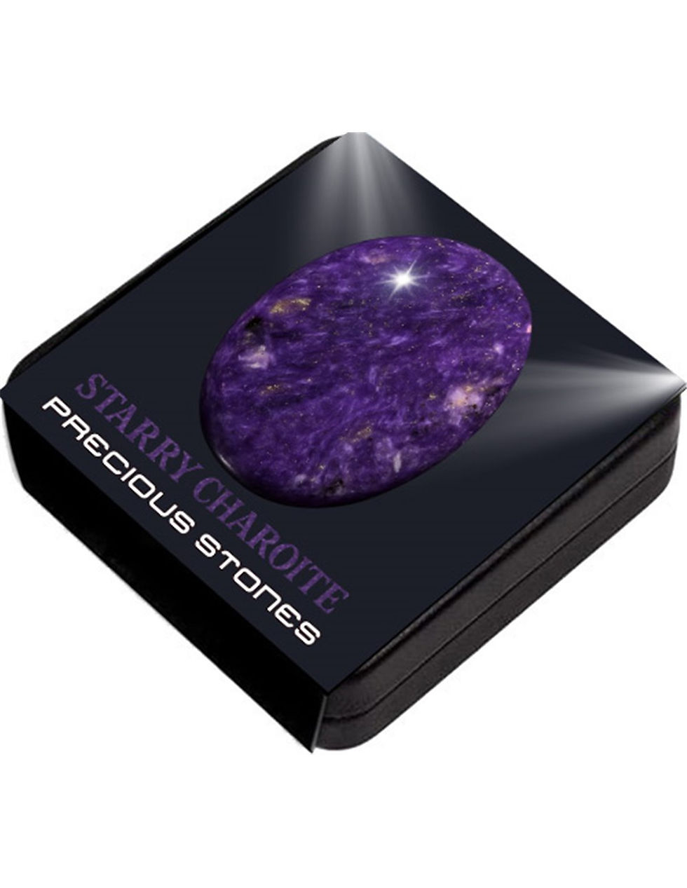 Miniature : STARRY CHAROITE Precious Gemstones 1 Oz Silver Coin Mexico 2024