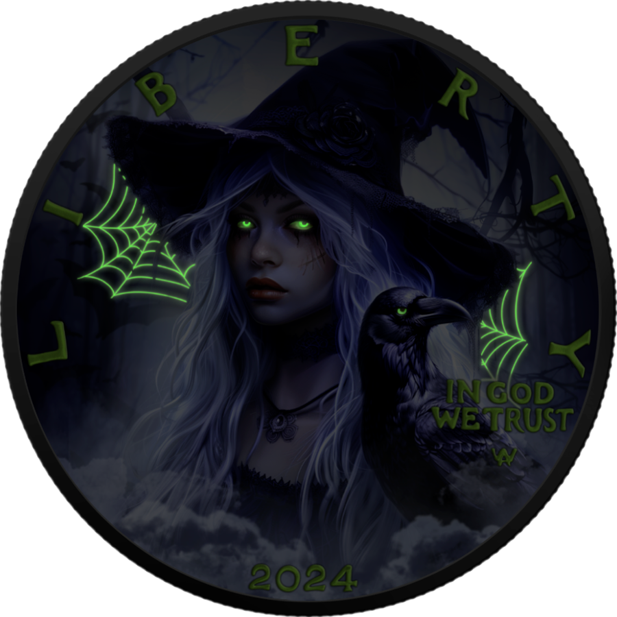 Thumbnail: Witch Spell - Halloween 1oz .999 Silver American Eagle $1 USA 2024