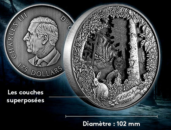 PREDATOR OR PREY IN SHADOW BOX Silver Coin 175$ Canada 2025