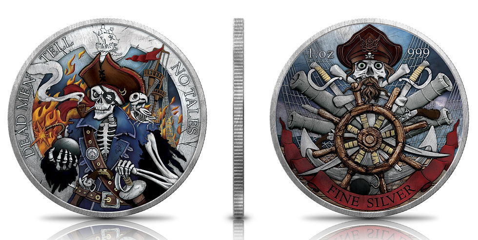Miniatura: Dead Men Tell No Tales Captain Kidd Edition 1 oz Silver Round