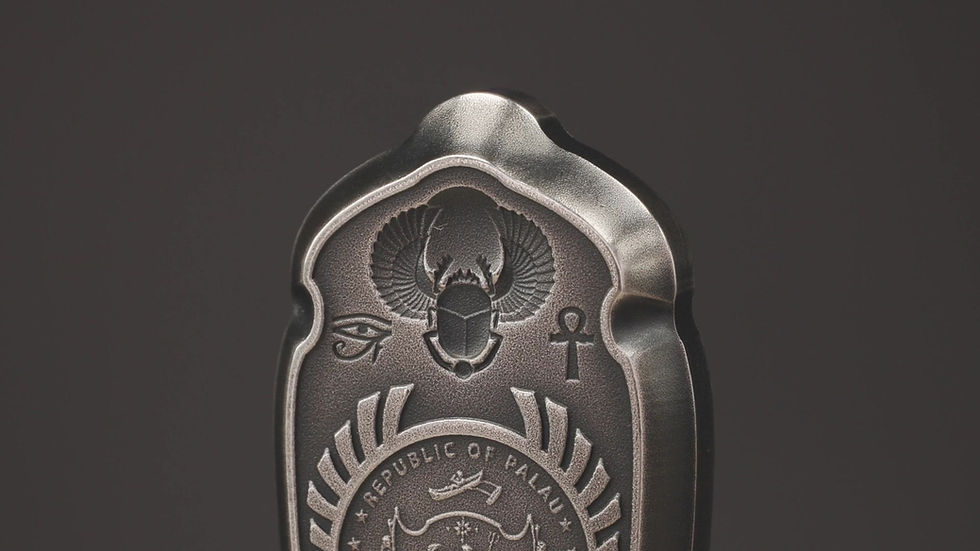 Miniatura: CHEOPS Scarab 1 Oz Silver Coin 5$ Palau 2023