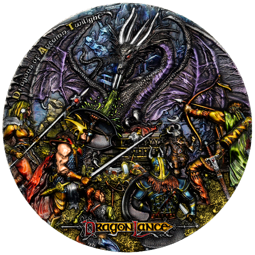 Miniatura: Dragonlance's Chronicles - Dragons of Autumn Twilight 3oz .999 Silver Niue 2023