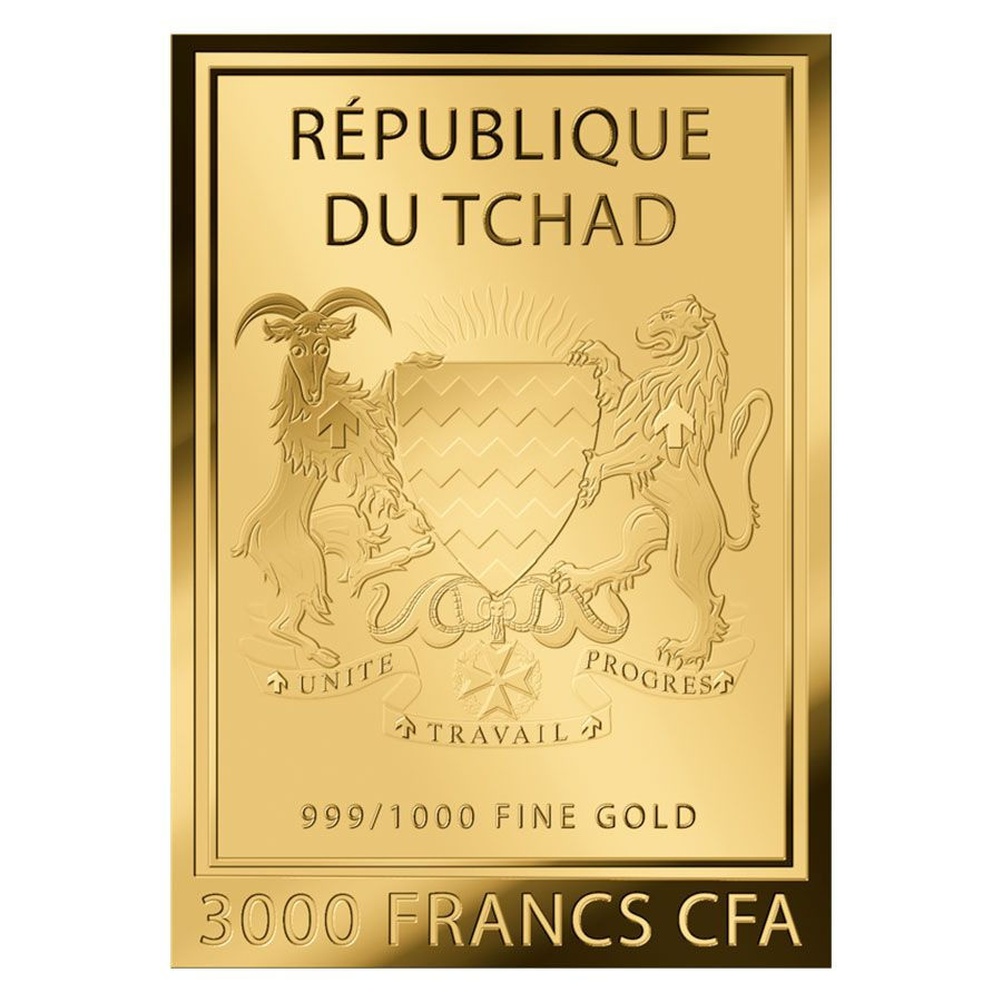 Miniatura: 1/1000 oz 999 Fine Gold 3000 CFA Francs Chad Pharaohs Series – Hatshepsut Coin