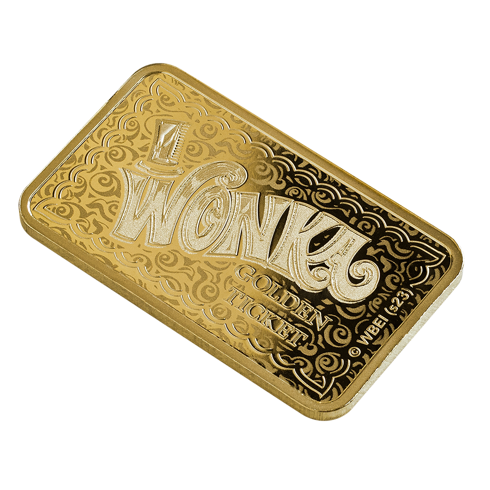 Thumbnail: 2023 Pamp Suisse Willy Wonka Golden Ticket 5g Gold Bar in Card