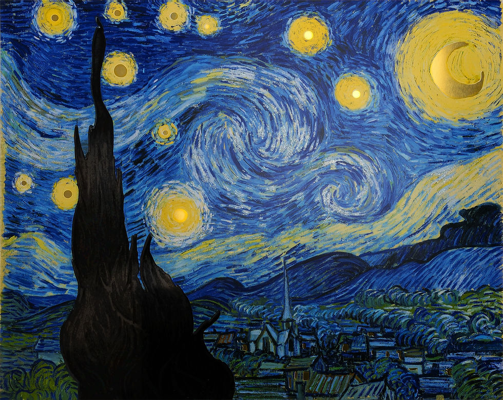 Miniature : GIANTS OF ART – STARRY NIGHT – VAN GOGH $100 Solomon Islands 2023