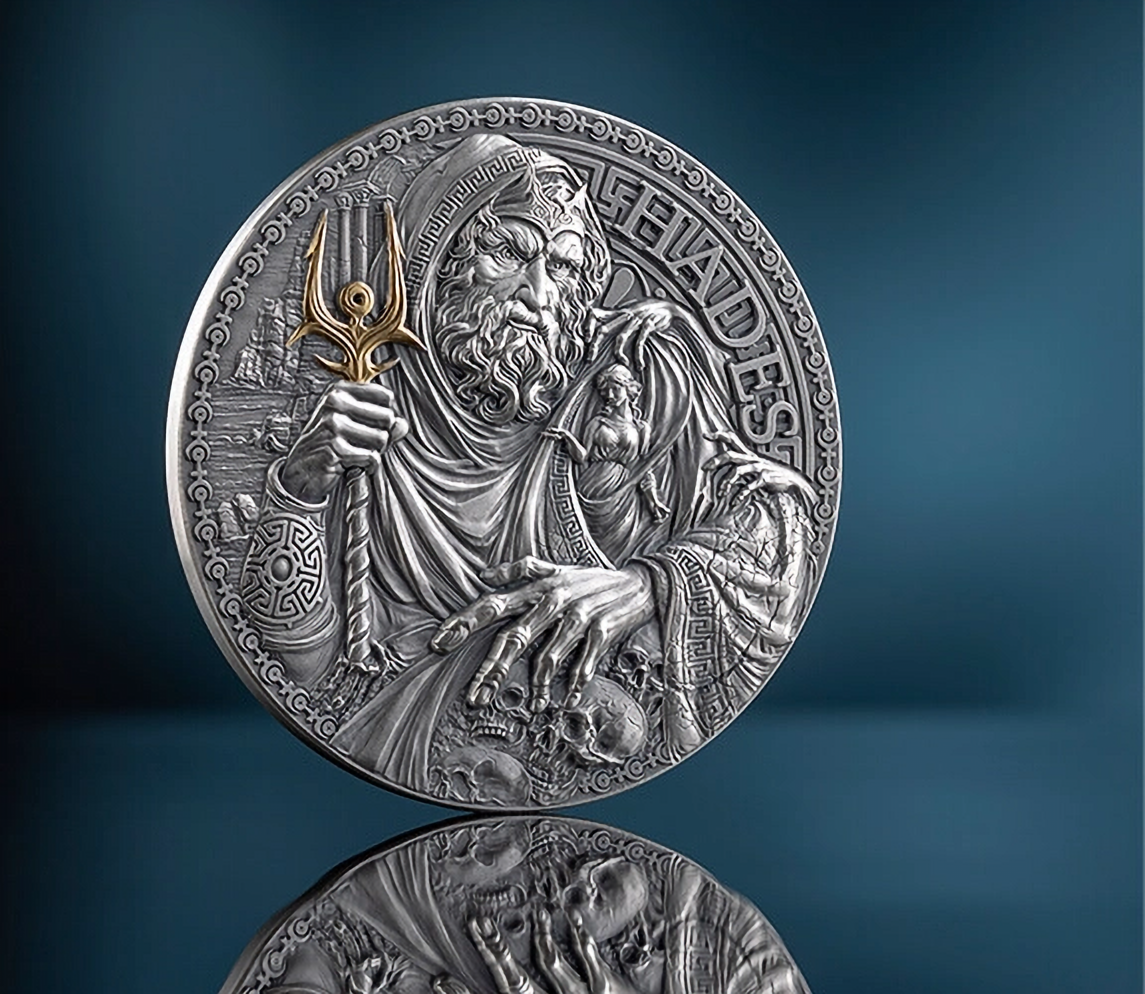 Hades The Great Greek Mythology 2 oz Antique finish Silver 2000 Francs CFA 2025