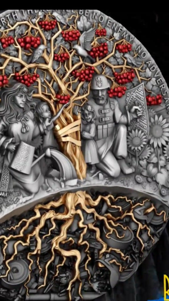 Miniatura: CHERVONA KALINA 2oz .999 High Relief Silver Coin 2000 Francs CFA Cameroon 2024