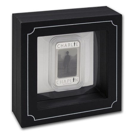 Miniatura: 1 uncja Srebrna Moneta 100 Lat Śmiechu Charlie Chaplin 2014 - HOLOGRAM