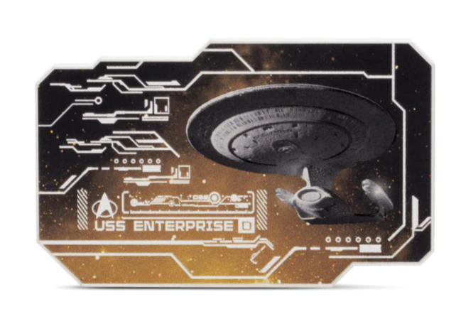 Miniature : Star Trek Vehicles – U.S.S. Enterprise NCC-1701-D 1oz .999 Silver Coin