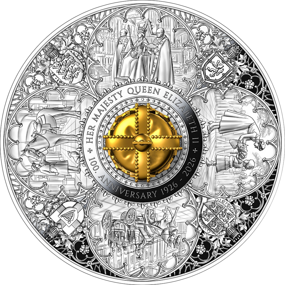 Miniaturbild: QE II. A Royal Lifetime of Service - 10oz .999 Silver Coin - Pitcairn 2026