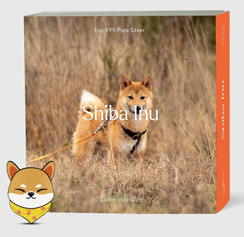 Miniatura: Shiba Inu 1 oz 999 Fine Silver Coin – Republic of Chad 2022