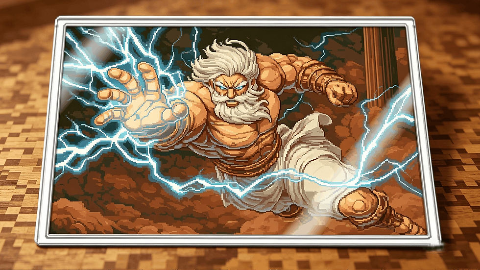 Thumbnail: Pixel Zeus - 10g .999 Silver Foil - 1 Cedis Ghana 2026