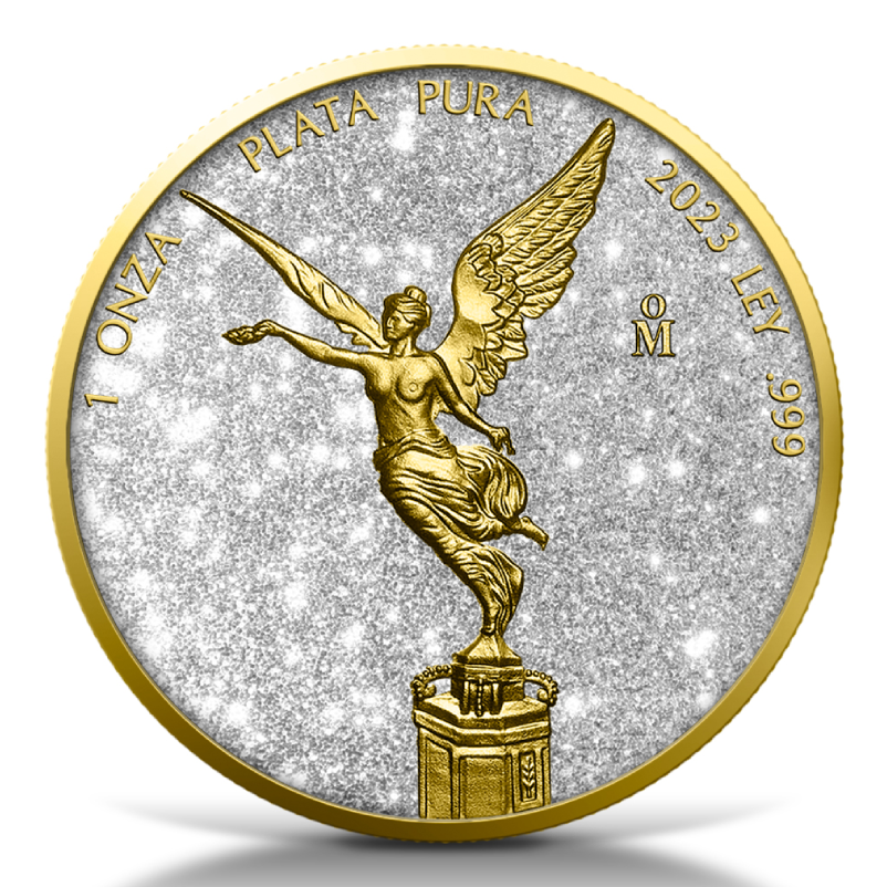Miniatura: Mexico - Libertad - Diamond Dust & 24k Gold 1oz Mexico 2023