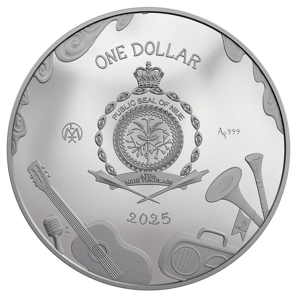 Miniatura: TOWN MUSICIANS OF BREMEN - Fairy Tales Series - 1 Oz Silver Coin 1$ Niue 2025