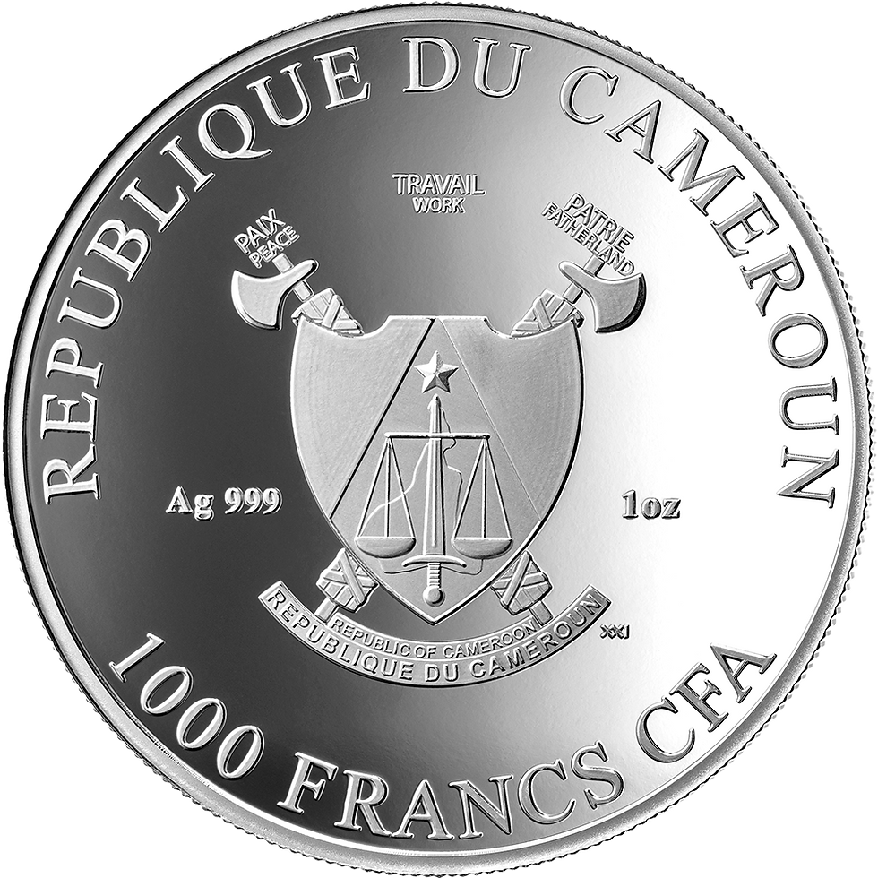 Miniature : The Three Graces Signature Bullion 1oz .999 Silver Coin 1000F Cameroon 2025